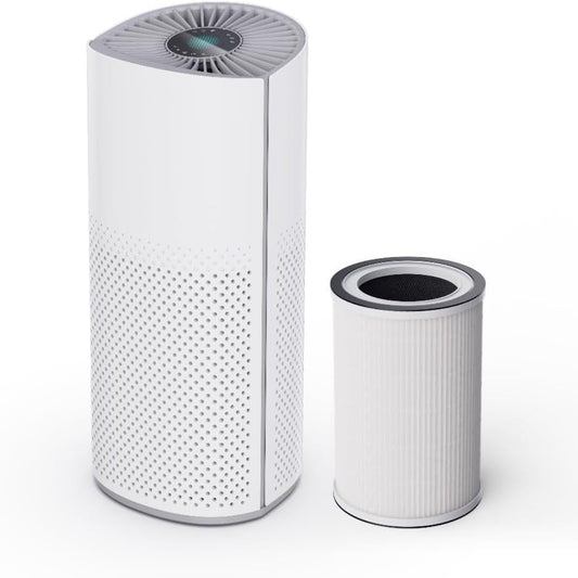 Air Purifiers for Home Bedroom Large Room up to 1500 Ft² - Smart Wifi & Voice Control True HEPA Air Purifier for Home Smoke, Dust, Pet Dander, Pollen, Sleep Mode Air Quality Light - Kery Plu